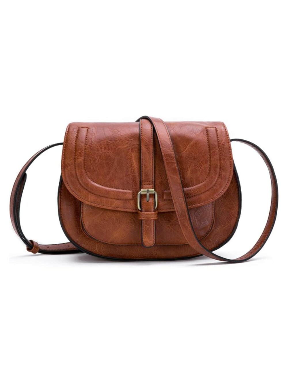 Vegan Leather Crossbody Saddle Purse Boho Handbag